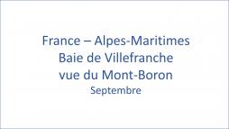 France  Alpes-Maritimes Baie de Villefranche vue du Mont-Boron 09/2020